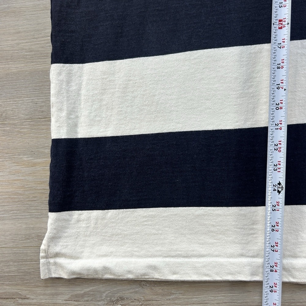 The North Face Rugby Polo Mens XXL Navy Ivory Striped Long Sleeve Cotton Shirt - Picture 10 of 12